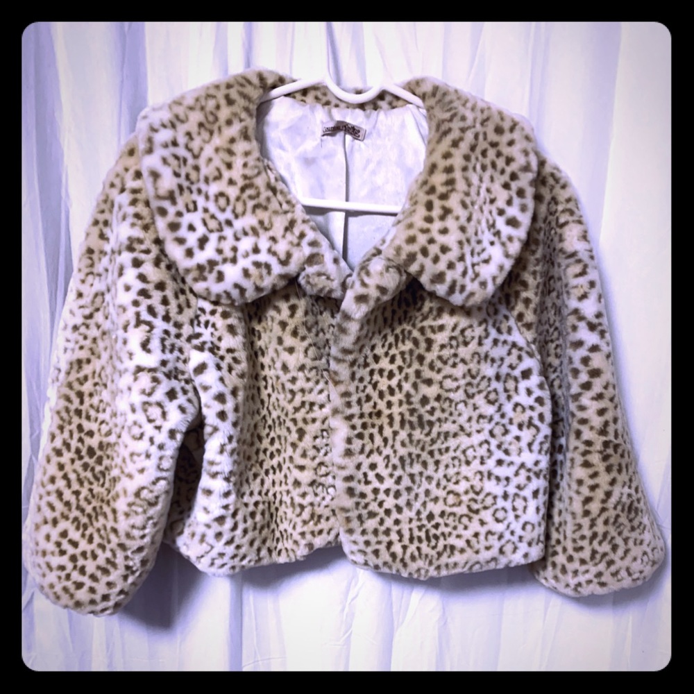 Girls Fur-Like Coat, SZ LG, Lined.